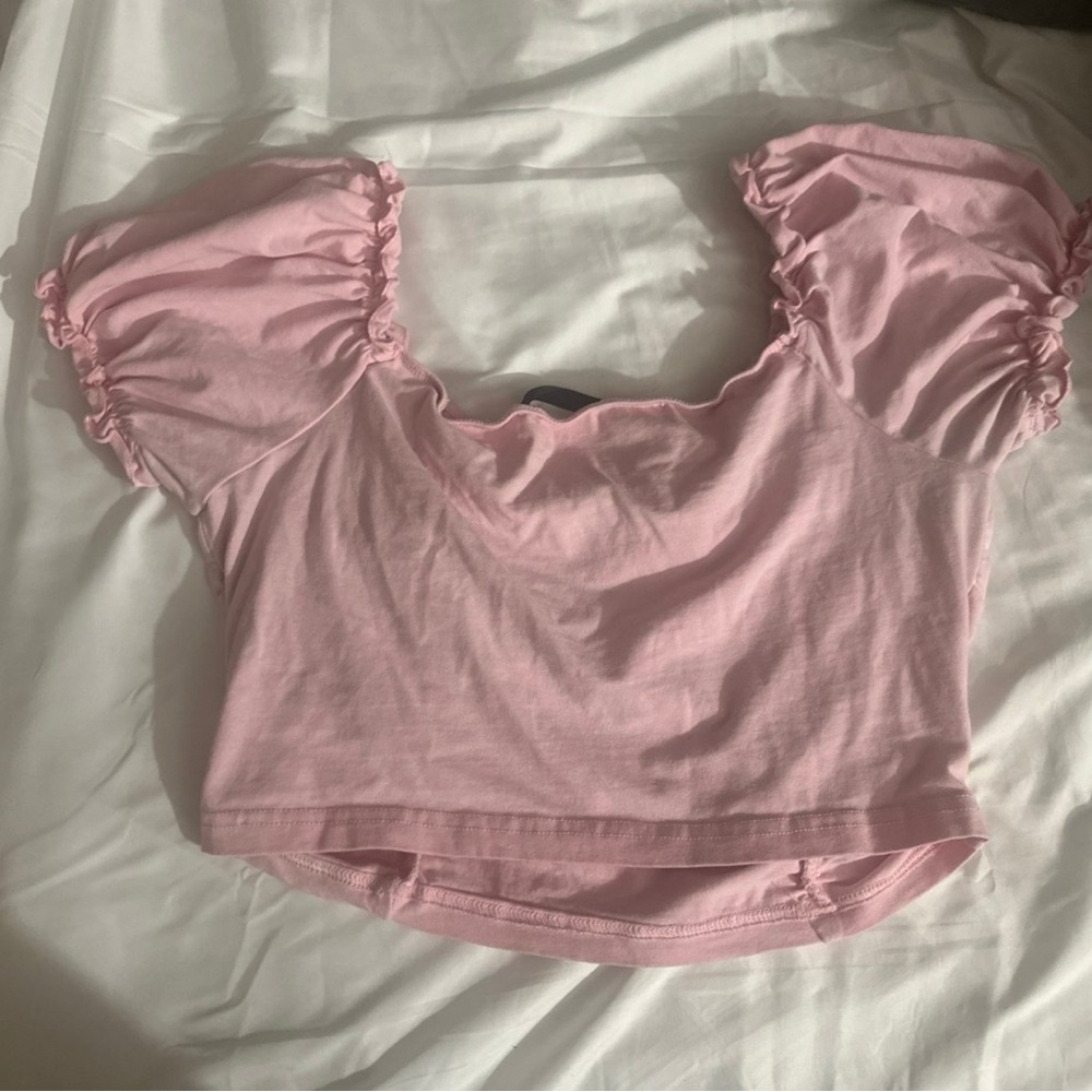 Pink Ruched Women's Top - Picture 2 of 2